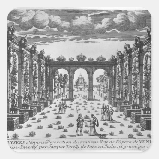 ステージGiacomo Torelli for 'Venere Gelosa' スクエアシール (正面)