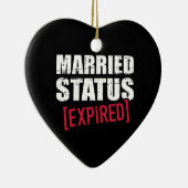 ステータス結婚したの期限切れ セラミックオーナメント (右)