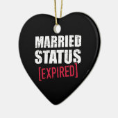 ステータス結婚したの期限切れ セラミックオーナメント (左)