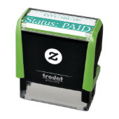 「ステータス:有料」ゴム印 セルフインキングスタンプ (商品)