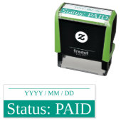 「ステータス:有料」ゴム印 セルフインキングスタンプ (インサイチュ)