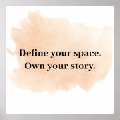 ステートメントウォールデコール – 高揚性引用文スタイリッシュ ポスター (正面)