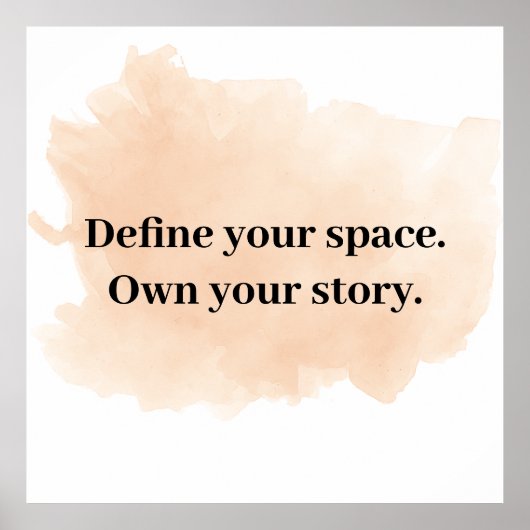 ステートメントウォールデコール – 高揚性引用文スタイリッシュ ポスター (正面)