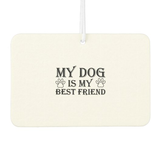 ステートメントドッグ素晴らし犬のオーナー カーエアーフレッシュナー (正面)