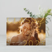 ステートメントホイル |写真卒業のお知らせ 箔招待状 (立ち正面)