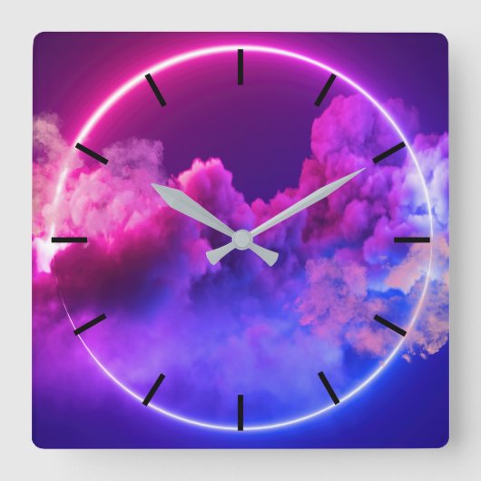 ステートメントメイキング最高のタイムピース：ウォールクロック スクエア壁時計 (正面)