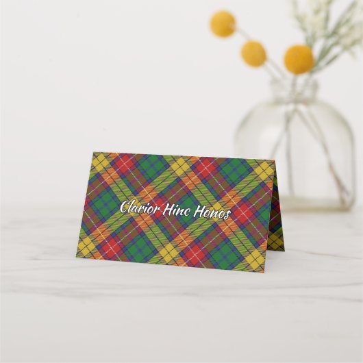 ステートリークランブキャナンタータンチェックモットー プレイスカード (裏面)