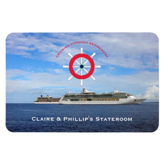 ステートルームドアマーカーカスタムリタイアクルーズ マグネット (横)