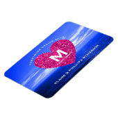 ステートルームドアマーカーハネムーンクルーズピンクハート マグネット (左側)