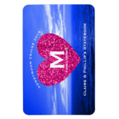 ステートルームドアマーカーハネムーンクルーズピンクハート マグネット (縦)