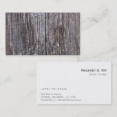 ステープルおよびネイルとの風化させた電柱 名刺 (正面/裏面)