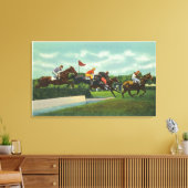 ステープ・チェイス水跳びレース・トラック キャンバスプリント (インサイチュ (リビング))