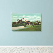 ステープ・チェイス水跳びレース・トラック キャンバスプリント (インサイチュ (ウッドフロア))