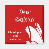 ステーマルームドアマーカー赤 マグネット (正面)