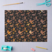 ステームパすごいンカラフルクさびたギアとカラス 薄葉紙 (クラフト)