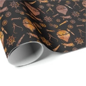 ステームパすごいンカラフルクさびた熱気球 ラッピングペーパー (ロールコーナー)