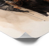 ステームパエレガントンクカップルヴィンテージアビクトリアンート ポスター (角)