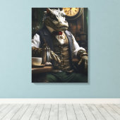 ステームパエレガントンククロコダイル時計メーカーCrocodile キャンバスプリント (インサイチュ (ウッドフロア))