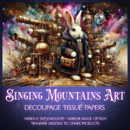 ステームパカラフルンクウサギ魔法のデコパージュ 薄葉紙