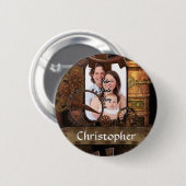 ステームパパーソナライズされたンチ機械 缶バッジ (正面&裏面)