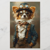 ステームパビクトリアンンクパピヨンドッグCP8クラフト紙 (正面)