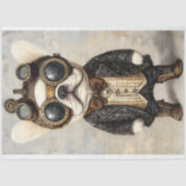 ステームパビクトリアンンクフランスのブルドッグAS8デコページ 薄葉紙 (正面)