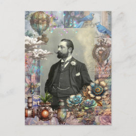 ステームパビクトリアンンクマンと彼の夢。 ポストカード