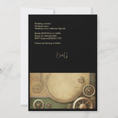 ステームパビクトリアンンク結婚ガルワークの記念日 招待状 (裏面)