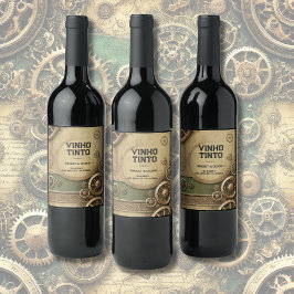 ステームパビクトリアンンク結婚ガルワーク ワインラベル