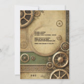 ステームパビクトリアンンク結婚ガルワーク 招待状 (裏面)