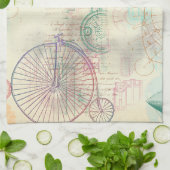 ステームパビクトリアンンク |水彩パステルグランジホテル キッチンタオル (折り畳み)