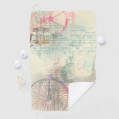 ステームパビクトリアンンク |水彩パステルグランジホテル ゴルフタオル (インサイチュ)