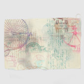 ステームパビクトリアンンク |水彩パステルグランジホテル ゴルフタオル (横)