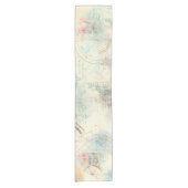 ステームパビクトリアンンク |水彩パステルグランジホテル ショートテーブルランナー (正面)