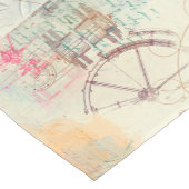 ステームパビクトリアンンク |水彩パステルグランジホテル ショートテーブルランナー (コーナー)