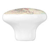 ステームパビクトリアンンク |水彩パステルグランジホテル セラミックノブ (側面)