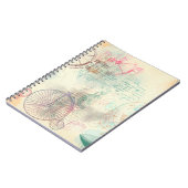 ステームパビクトリアンンク |水彩パステルグランジホテル ノートブック (左側)