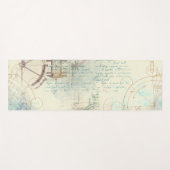 ステームパビクトリアンンク |水彩パステルグランジホテル ヨガマット (正面(横))