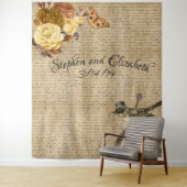 ステームパビクトリアンン結婚クの背景ギアフローラ タペストリー (インサイチュ)