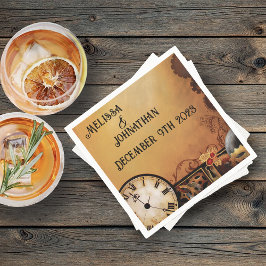 ステームパビクトリアンン結婚ク スタンダードカクテルナプキン