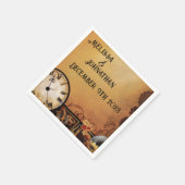 ステームパビクトリアンン結婚ク スタンダードカクテルナプキン (角)