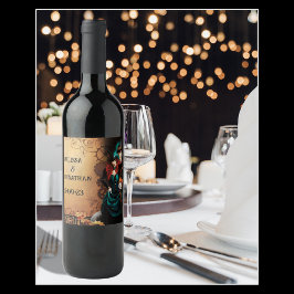 ステームパビクトリアンン結婚ク ワインラベル