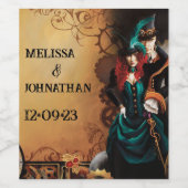 ステームパビクトリアンン結婚ク ワインラベル (シングルラベル)