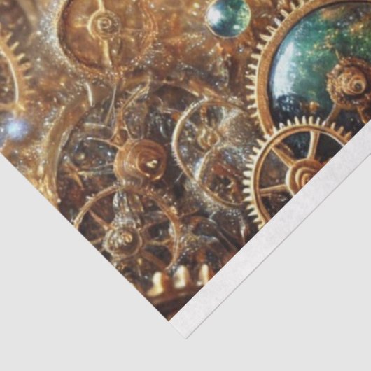 ステームパンクお洒落キャットコズミックジャーニーデコップページ 薄葉紙 (詳細)