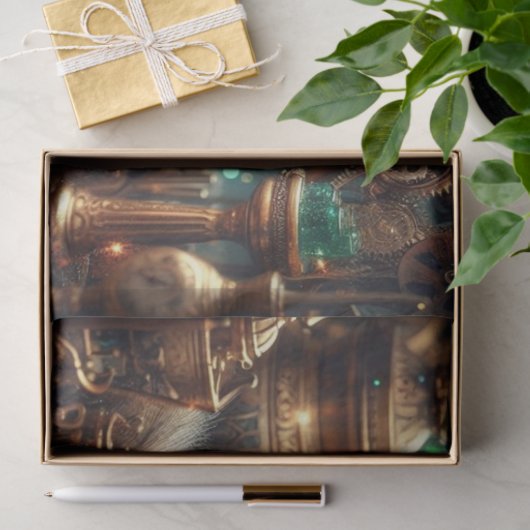 ステームパンクお洒落チビクトリアンプムンクデクページ 薄葉紙 (ギフト)