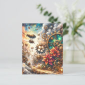 ステームパンクお洒落ポインセチア紙 (スタンド正面)