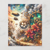 ステームパンクお洒落ポインセチア紙 (正面)