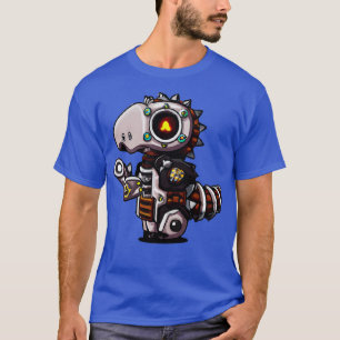 ステームパンクかわいいドラゴンロボット2 Tシャツ