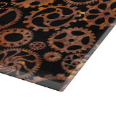 ステームパンクすごいラスティカラフルギアモノグラム カッティングボード (角)