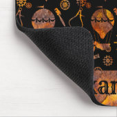 ステームパンクすごいラスティカラフルバルーン名前をカスタムする マウスパッド (コーナー)